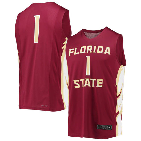 #1 F.State Seminoles Team Replica Basketball Jersey Garnet Stitched American College Jerseys - Main View