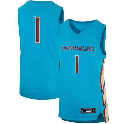 #1 F.State Seminoles Team Replica Basketball Jersey Turquoise Stitched American College Jerseys - Main View