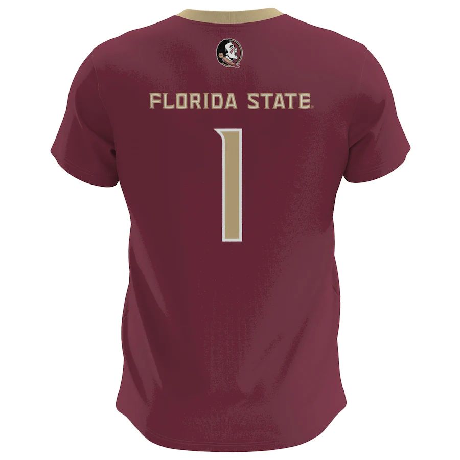 #1 F.State Seminoles ProSphere Away Gameday Greats Unisex Soccer Team Jersey Garnet Stitched American College Jerseys - Main View