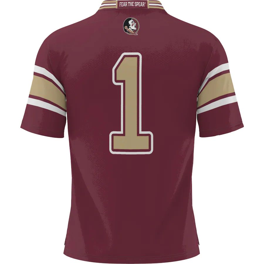 #1 F.State Seminoles ProSphere Endzone Football Jersey Garnet Stitched American College Jerseys - Main View