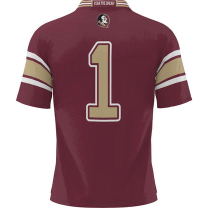 #1 F.State Seminoles ProSphere Endzone Football Jersey Garnet Stitched American College Jerseys - Main View