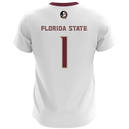 #1 F.State Seminoles ProSphere Home Gameday Greats Unisex Soccer Team Jersey White Stitched American College Jerseys - Main View