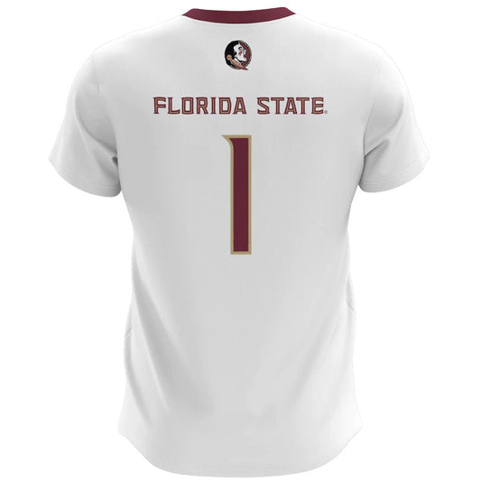 #1 F.State Seminoles ProSphere Home Gameday Greats Unisex Soccer Team Jersey White Stitched American College Jerseys - Main View