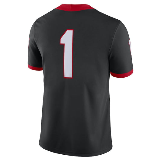 #1 G.Bulldogs Alternate Game Jersey Black Stitched American College Jerseys - Main View