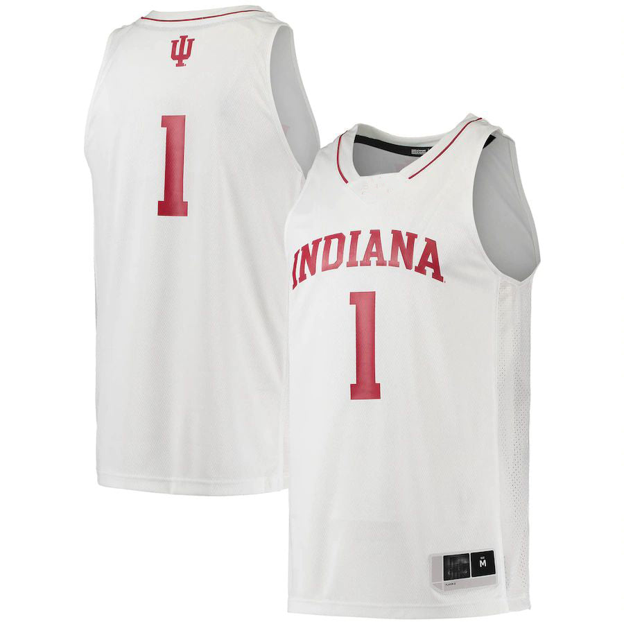 #1 IN. Hoosiers Swingman Team Basketball Jersey Cream Stitched American College Jerseys - Main View