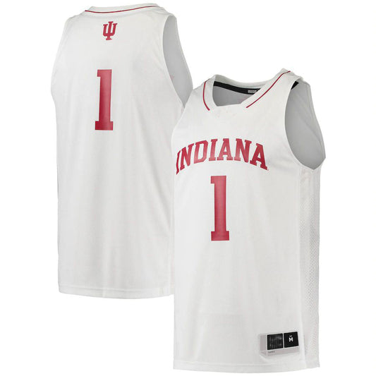 #1 IN. Hoosiers Swingman Team Basketball Jersey Cream Stitched American College Jerseys - Main View