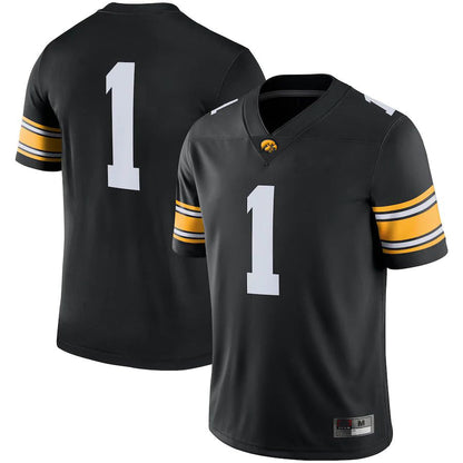 #1 I.Hawkeyes Team Game Jersey Black Stitched American College Jerseys - Main View