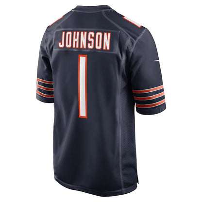 C. Bears #1 Jaylon Johnson Navy Player Game Jersey Stitched American Football Jerseys - Main View