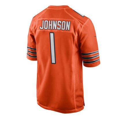 C. Bears #1 Jaylon Johnson Orange Player Game Jersey Stitched American Football Jerseys - Main View