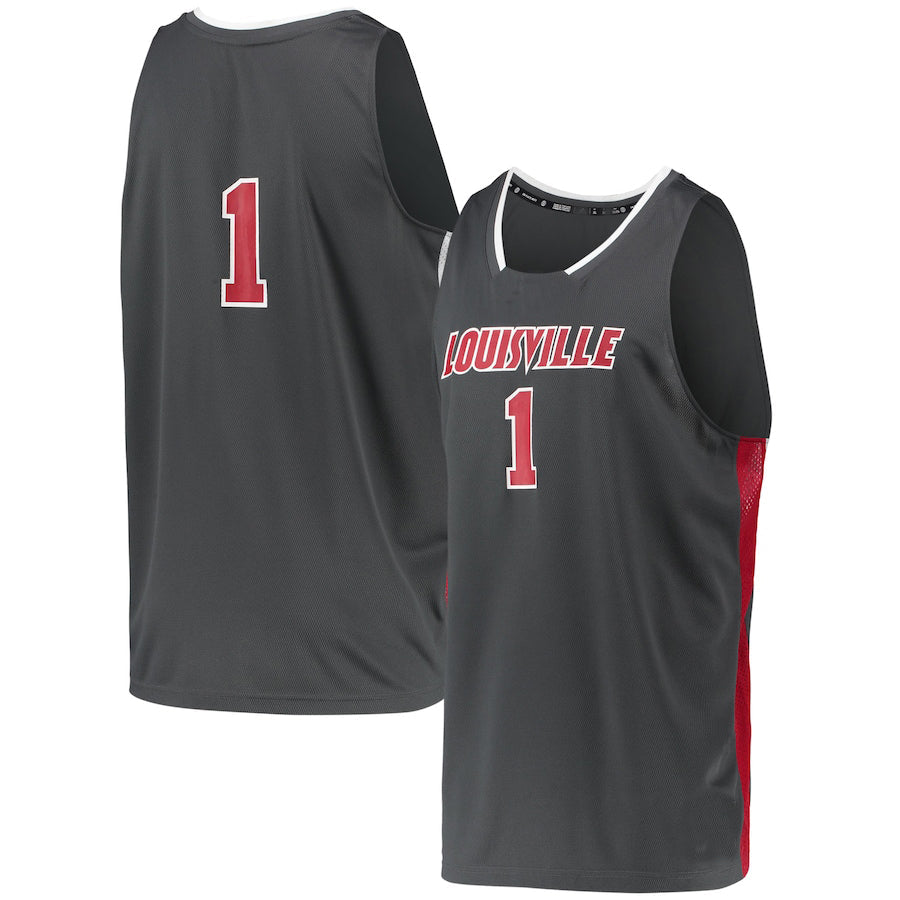 #1 L.Cardinals  Reverse Retro Jersey Gray Basketball Jersey Stitched American College Jerseys - Main View
