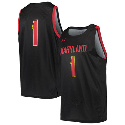 #1 M.Terrapins Under Armour College Replica Basketball Jersey Black Stitched American College Jerseys - Main View