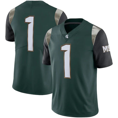 #1 M.State Spartans Alternate Limited Jersey Green Stitched American College Jerseys - Main View