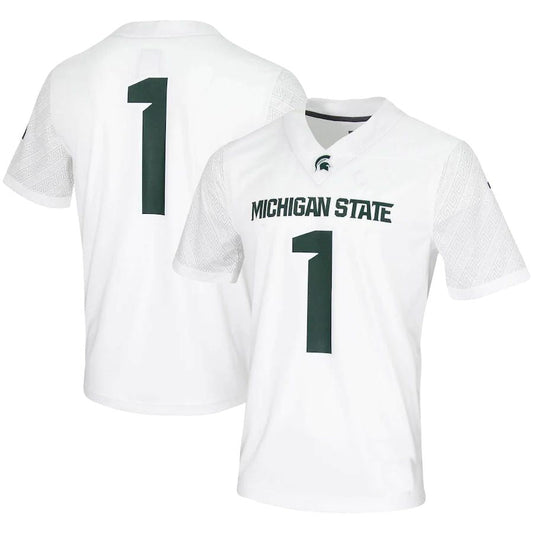 #1 M.State Spartans Untouchable Game Jersey White Stitched American College Jerseys - Main View