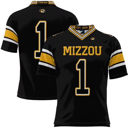 #1 M.Tigers GameDay Greats Football Jersey - Black American College Jerseys - Main View