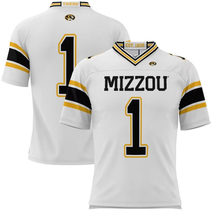 #1 M.Tigers GameDay Greats Football Jersey - White American College Jerseys - Main View