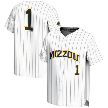 #1 M.Tigers GameDay Greats Lightweight Baseball Jersey - White American College Jerseys - Main View