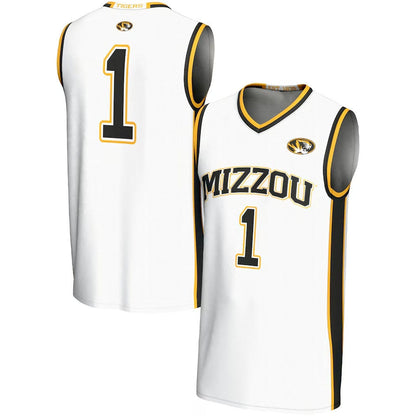 #1 M.Tigers GameDay Greats Lightweight Basketball Jersey - White American College Jerseys - Main View