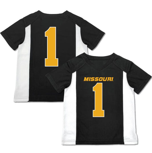 #1 M.Tigers Garb Toddler Football Jersey - Black American College Jerseys - Main View