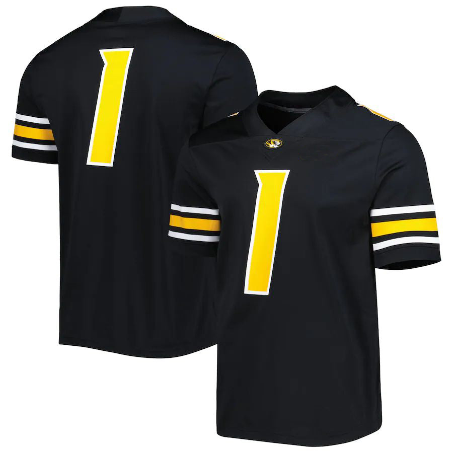 #1 M.Tigers Untouchable Football Jersey Black Stitched American College Jerseys - Main View