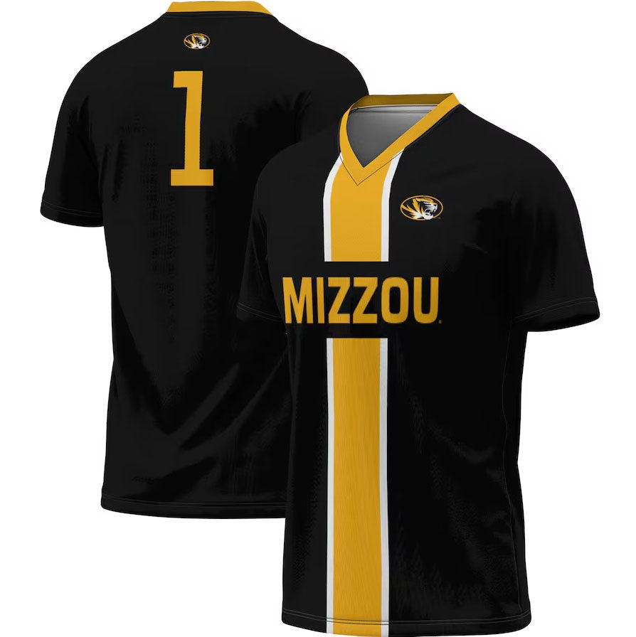 #1 M.Tigers ProSphere Unisex Lightweight Soccer Jersey - Black American College Jerseys - Main View