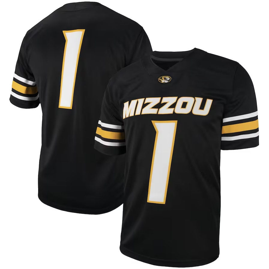 #1 M.Tigers Untouchable Football Replica Jersey - Black American College Jerseys - Main View