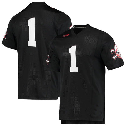 #1 N.Huskers Premier Strategy Jersey Black Stitched American College Jerseys - Main View
