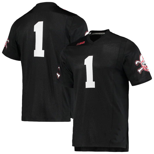 #1 N.Huskers Premier Strategy Jersey Black Stitched American College Jerseys - Main View