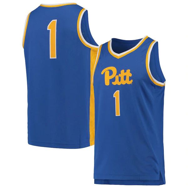 #1 P.Panthers Team Replica Basketball Jersey Royal Stitched American College Jerseys - Main View