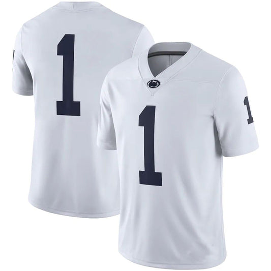 #1 P.State Nittany Lions  Game Player Jersey  White Stitched American College Jerseys - Main View