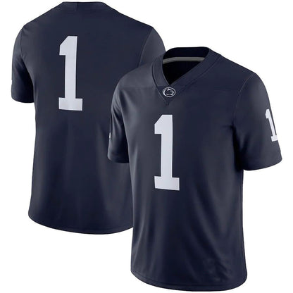 #1 P.State Nittany Lions Team Game Jersey Navy Stitched American College Jerseys - Main View