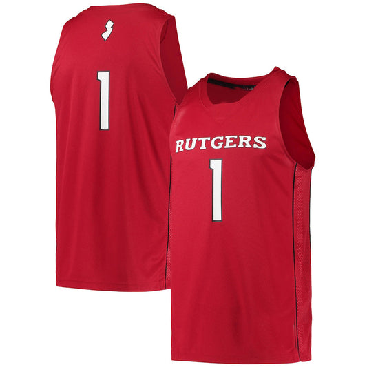 #1 R.Scarlet Knights Swingman Basketball Jersey Scarlet Stitched American College Jerseys - Main View