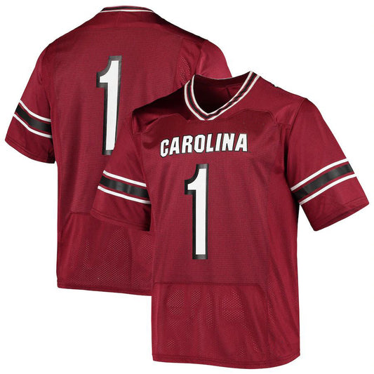 #1 S.Carolina Gamecocks Under Armour Logo Replica Football Jersey Garnet Stitched American College Jerseys - Main View