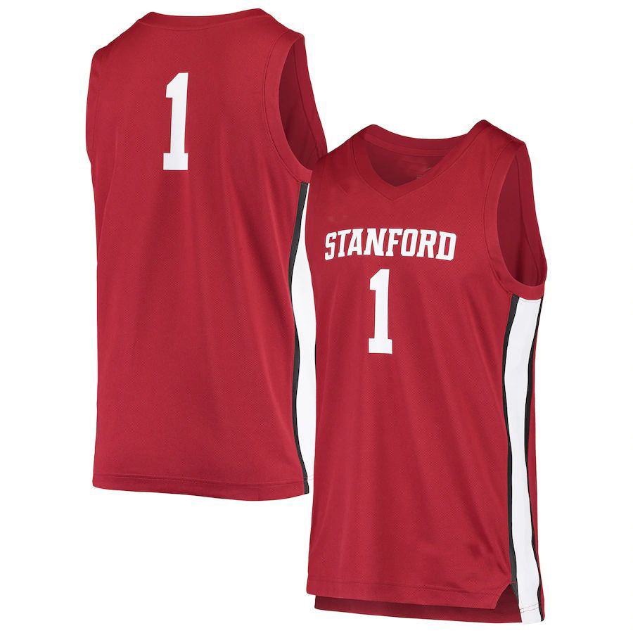 #1 S.Cardinal Unisex Replica Basketball Jersey Cardinal Stitched American College Jerseys - Main View