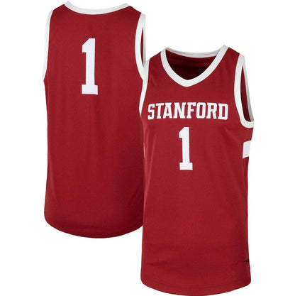 #1 S.Cardinal Team Replica Basketball Jersey - Cardinal American College Jerseys - Main View