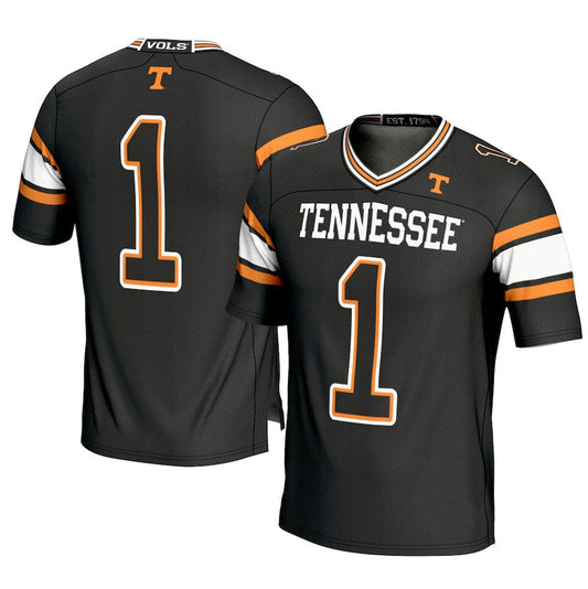 #1 T.Volunteers GameDay Greats Football Jersey - Black College Jerseys - Main View