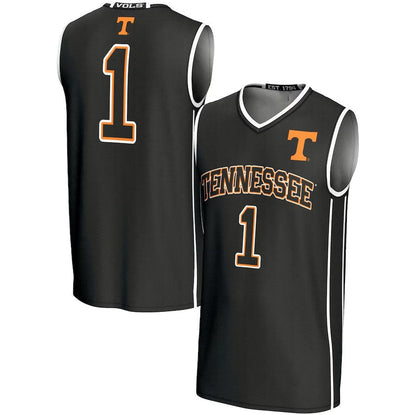 #1 T.Volunteers GameDay Greats Lightweight Basketball Jersey - Black College Jerseys - Main View