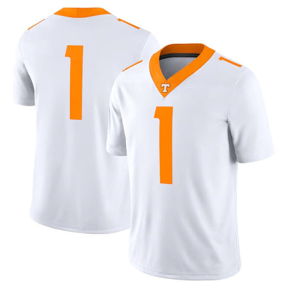 #1 T.Volunteers Game Jersey - White College Jerseys - Main View
