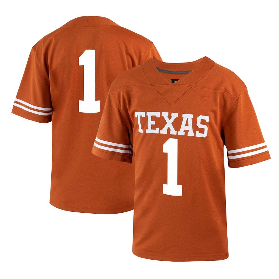 #1 T.Longhorns 1st Armored Division Old Ironsides Untouchable Football Jersey - Texas Orange American College Jerseys - Main View