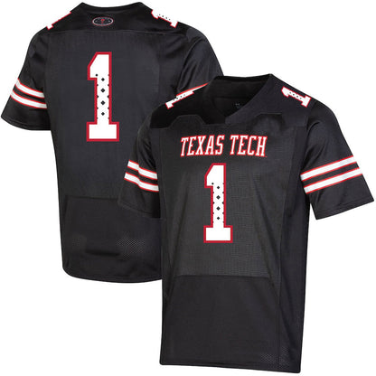 #1 T.Tech Red Raiders Under Armour Throwback Special Game Jersey Black Stitched American College Jerseys - Main View