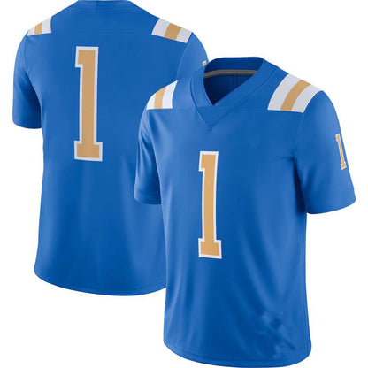 #1 U.Bruins Jordan Brand Game Jersey Blue Stitched American College Jerseys - Main View