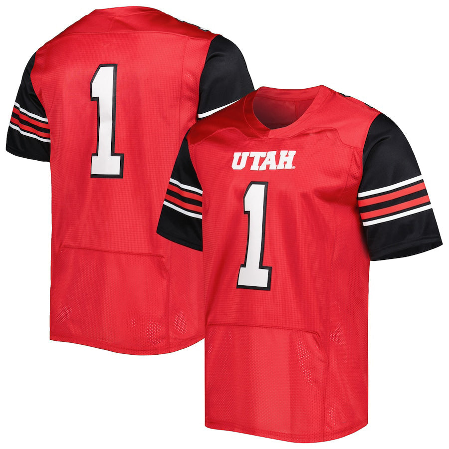 #1 U.Utes Under Armour Premier Limited Jersey Red Stitched American College Jerseys - Main View
