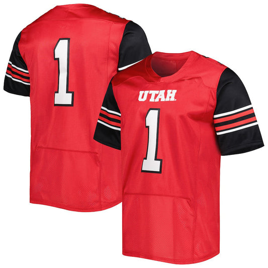 #1 U.Utes Under Armour Premier Limited Jersey Red Stitched American College Jerseys - Main View