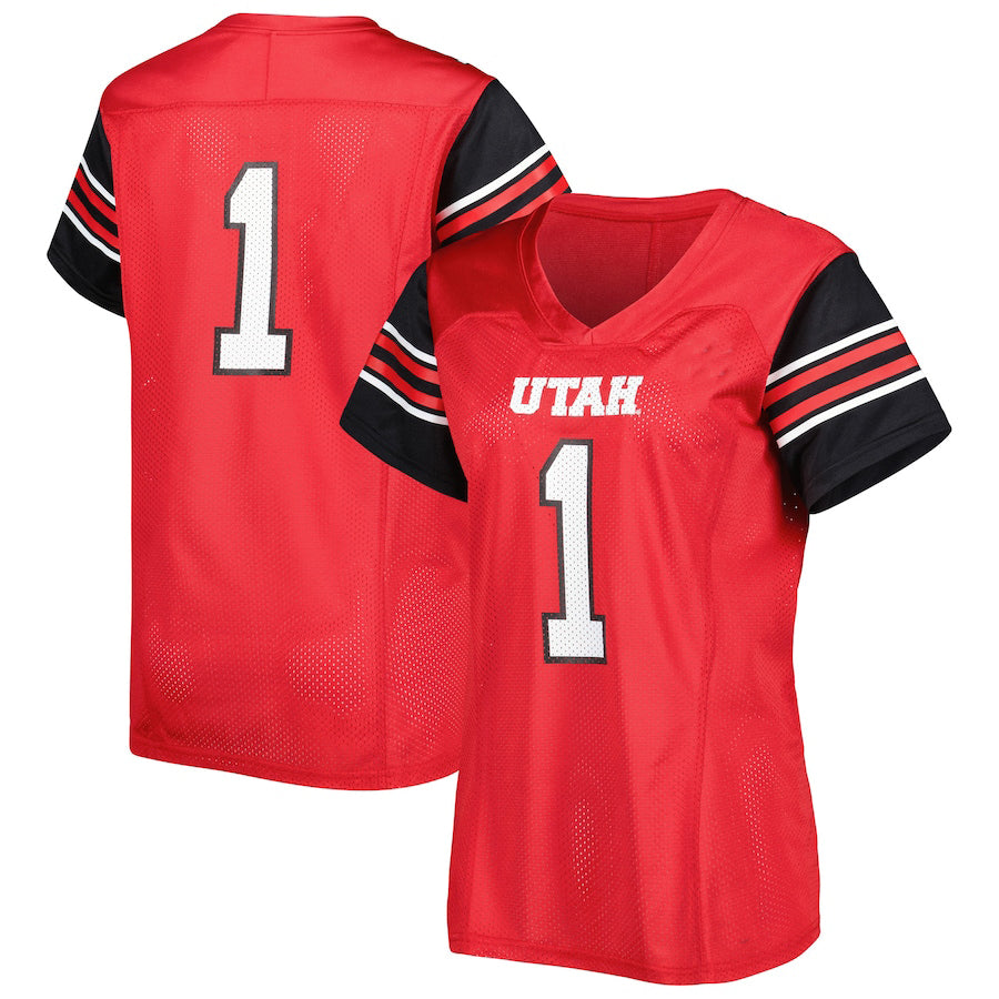 #1 U.Utes Under Armour Replica Football Jersey Red Stitched American College Jerseys - Main View