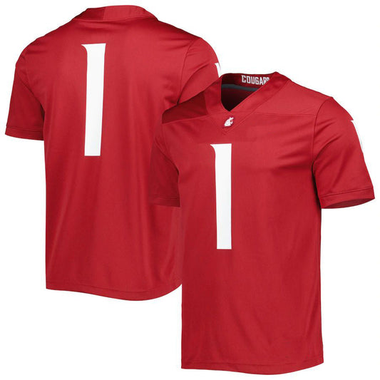 #1 W.State Cougars Untouchable Football Jersey Crimson Stitched American College Jerseys - Main View