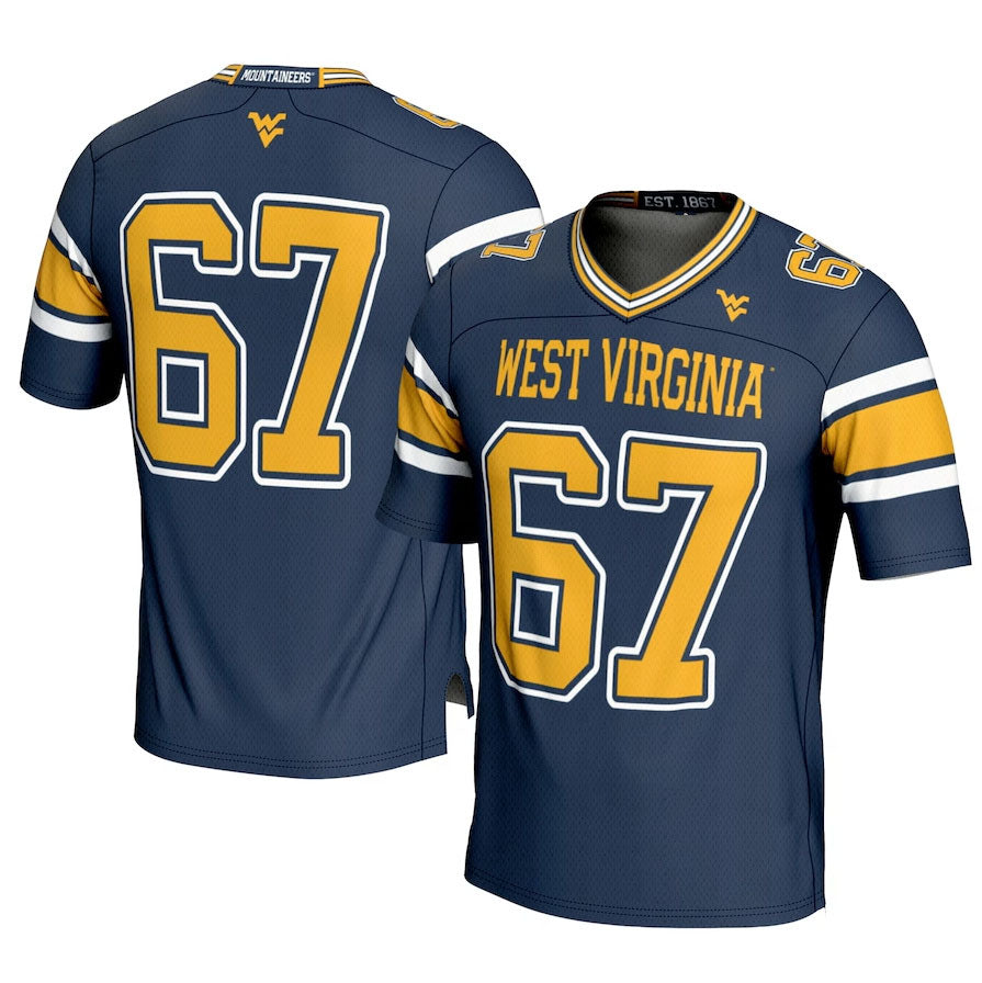 #67 W.Virginia Mountaineers GameDay Greats Football Jersey - Cardinal American College Jerseys - Main View