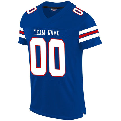 Custom B.Bills Football Jerseys Personalize Sports Shirt Design Royal Stitched Name And Number Christmas Birthday Gift view 2