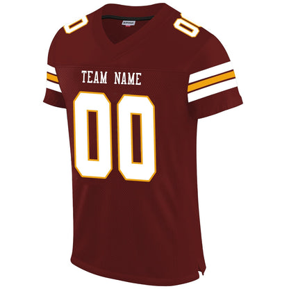 Custom W.Football Team Football Jersey Design Burgundy Stitched Name And Number Size S to 6XL Christmas Birthday Gift view 2