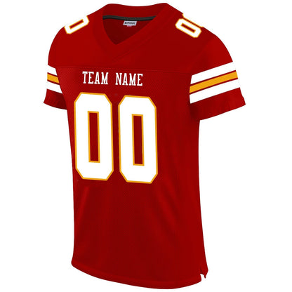 Custom KC.Chiefs Football Jerseys for Men Women Youth Design Red Stitched Name And Number Christmas Birthday Gift view 2