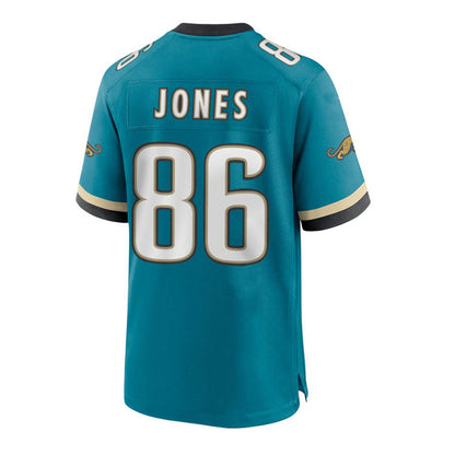 J.Jaguars #86 Brian Jones Teal Prowler Throwback Player Game Stitched American Football Jerseys - Main View