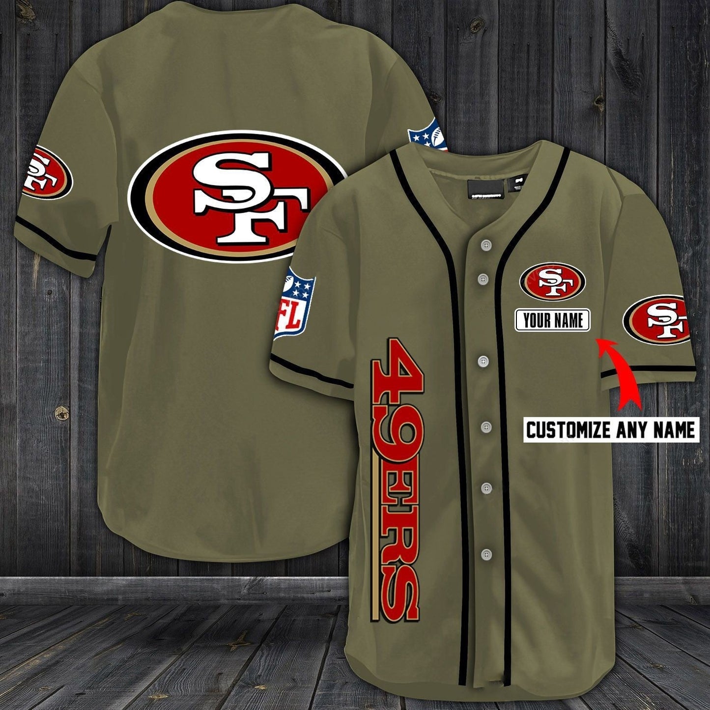 Football T-Shirts SF.49ers Baseball Customized Jersey view 4